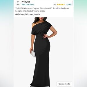 YMDUCH Elegant Sleeveless Off Shoulder Bodycon
Long Formal Party Evening Dress